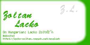 zoltan lacko business card